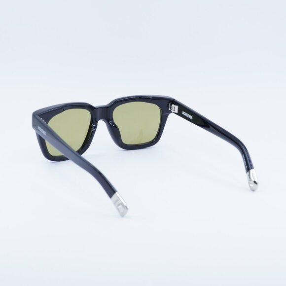 Jacquemus CARINO JAC/20 C1 Sunglasses Black Square Frame, Green Lenses - Picture 5 of 11